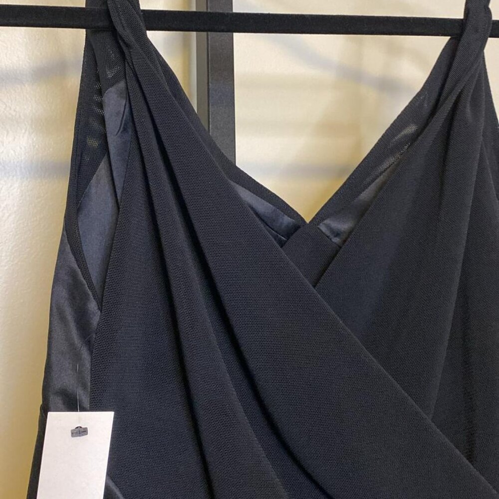 RTA Livia bodysuit in silk satin and stretch tulle - Picture 7 of 10